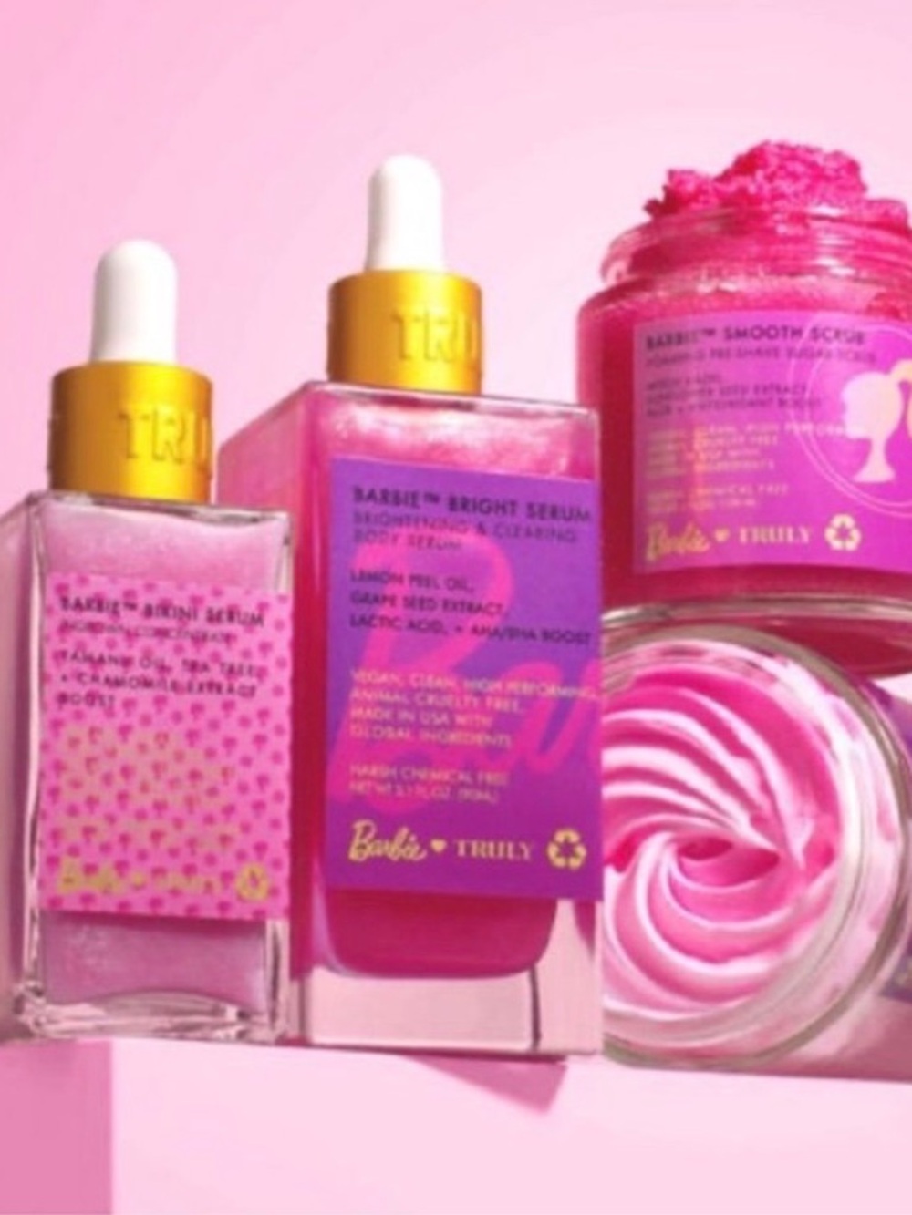 DISCONTINUED Truly x Barbie Limited Edition Full Set NIB-A BARBIE ROBE INCLUDED! - Picture 6 of 12
